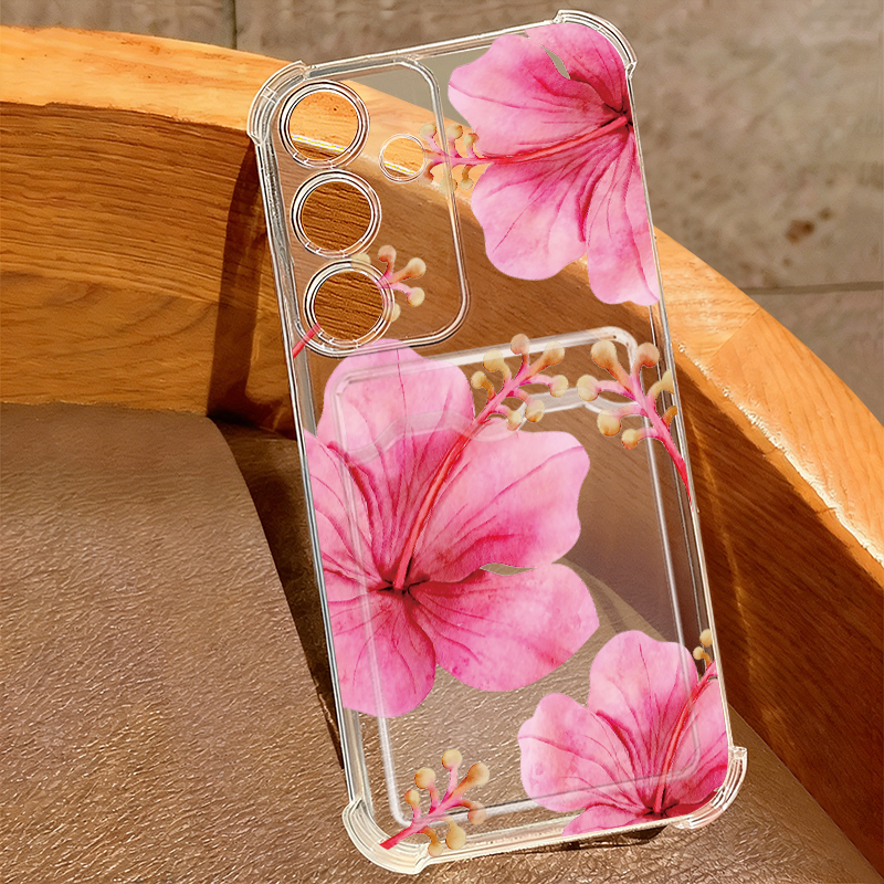 Red Flower Print Card Pocket P - Phone Accessories Red avis et prix