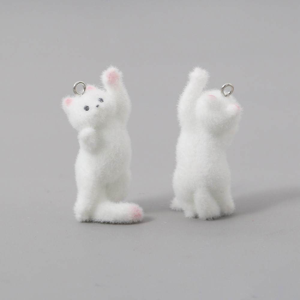 2pcs Flocking Little Cat Resin - Phone Accessories Jewelry avis et prix