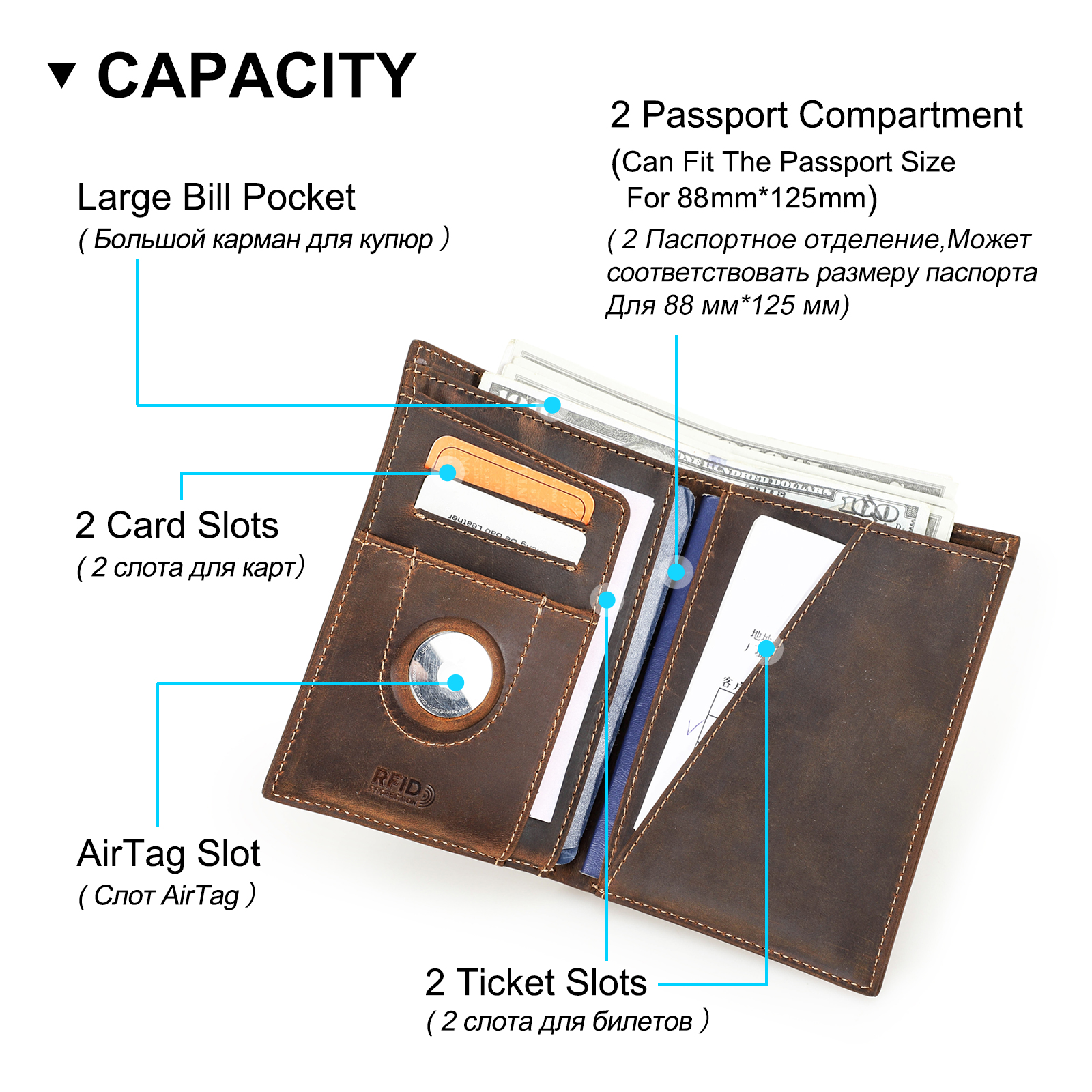 Customized Passport Cover Wall - Airtag Holder Case avis et prix