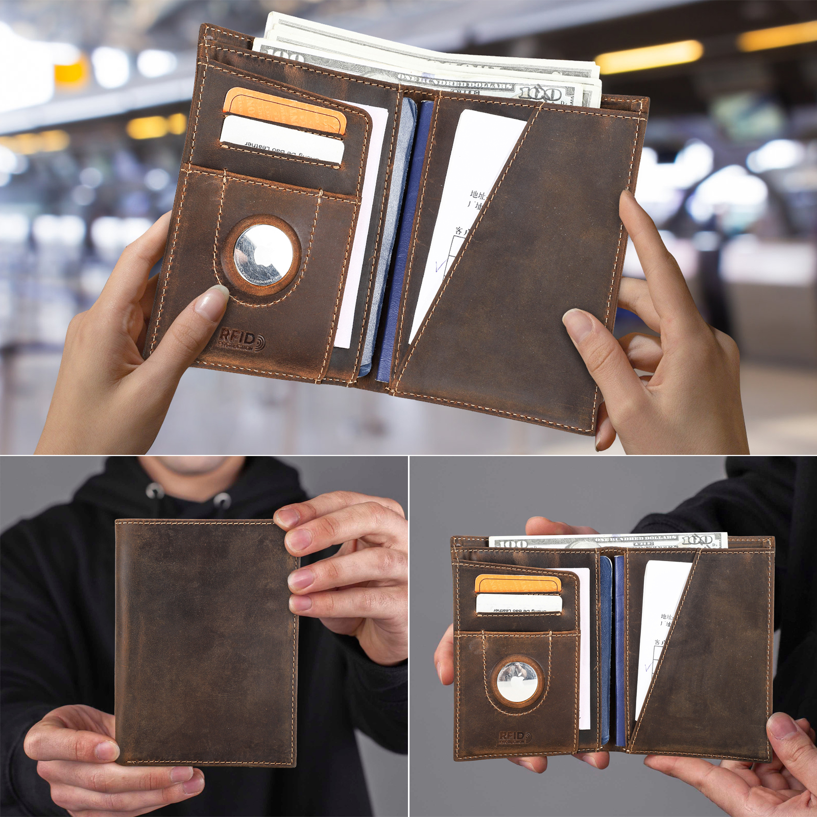 Customized Passport Cover Wall - Airtag Holder Case avis et prix