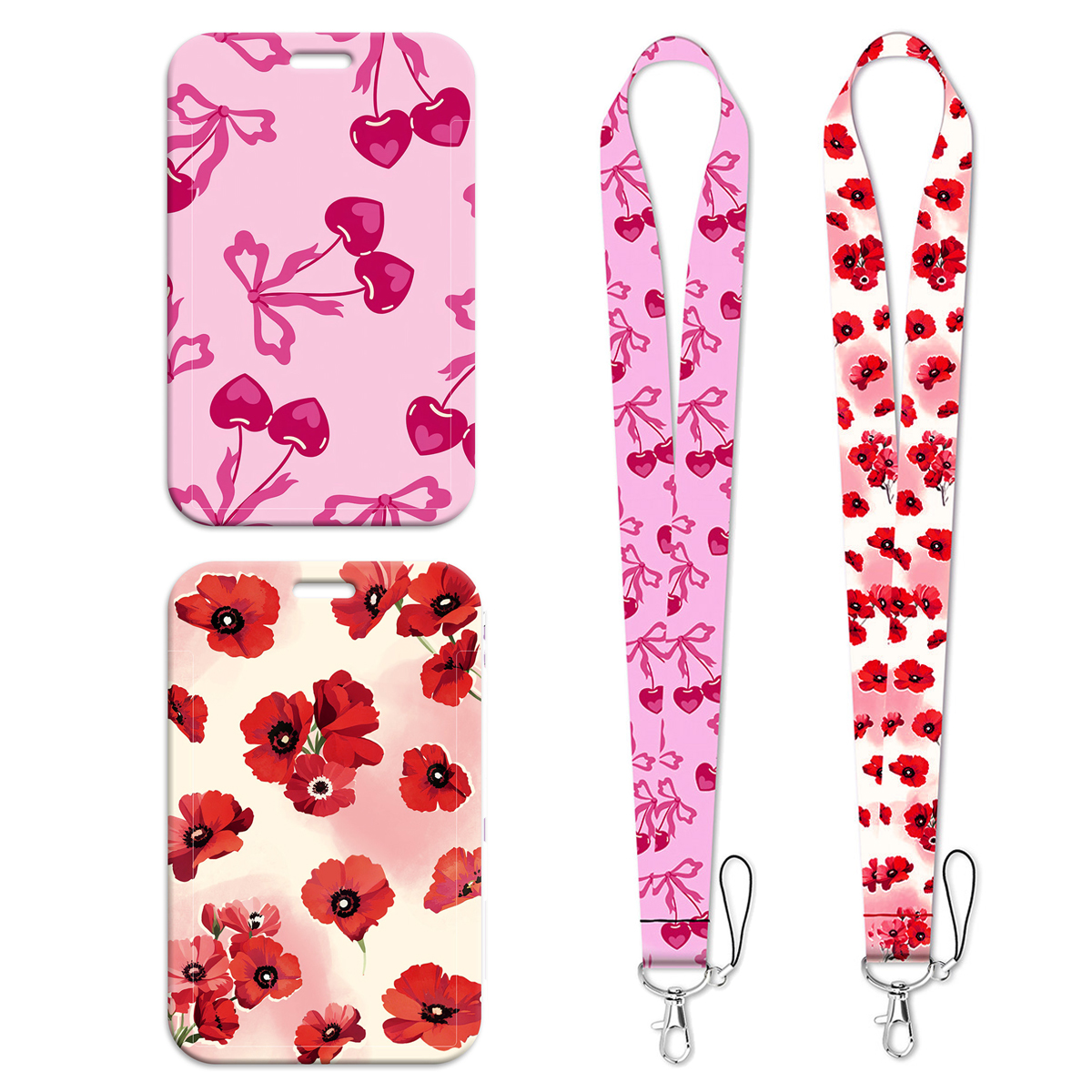 Trendy Pink Cherry Lanyard Key - Phone Accessories Red avis et prix