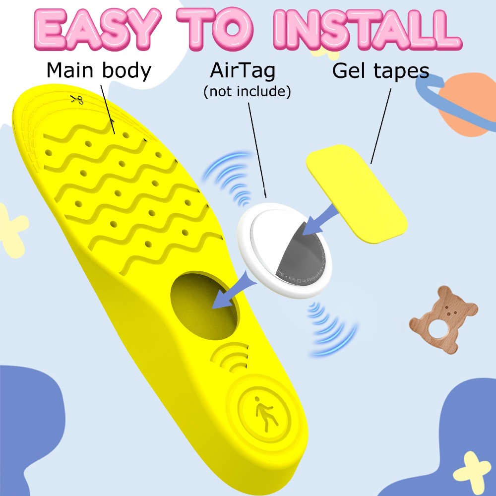 1Pair PU Shoe Insoles 135-230m - Airtag Holder Case avis et prix